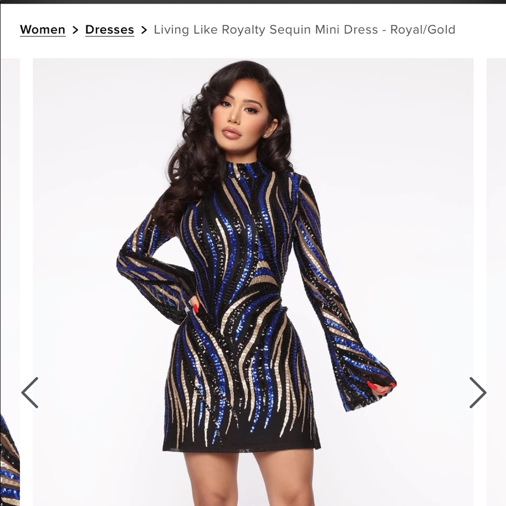 Fashion Nova Living Like Royalty Sequin Mini Dress